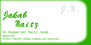 jakab maitz business card